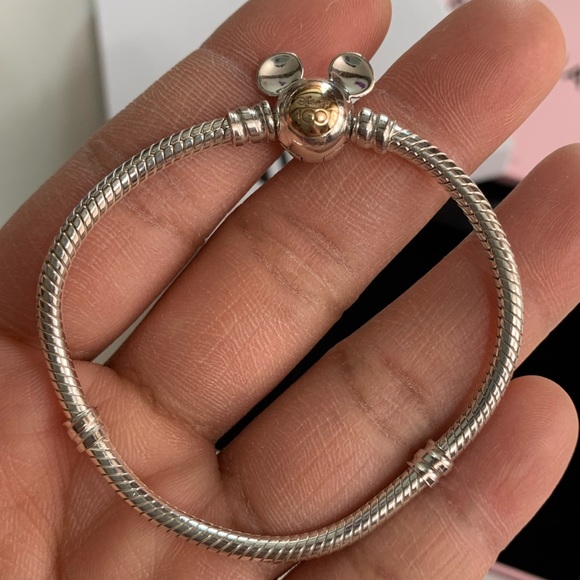 NIB New Pandora x Disney 100th Anniversary Moments Snake Chain Bracelet - Picture 8 of 14